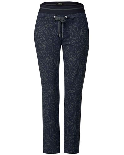 Cecil Casual Fit Hose mit Stretch - Blau