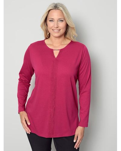 m. collection Shirt Met Kant - Roze