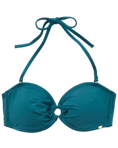 SKINY Bandeau-Bikinitop mit abnehmbarem Neckholderband Dunkelgrün - Blau