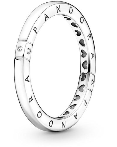 PANDORA Februar Geburtsstein Lilafarbener Metallperlen-Ring - Mehrfarbig