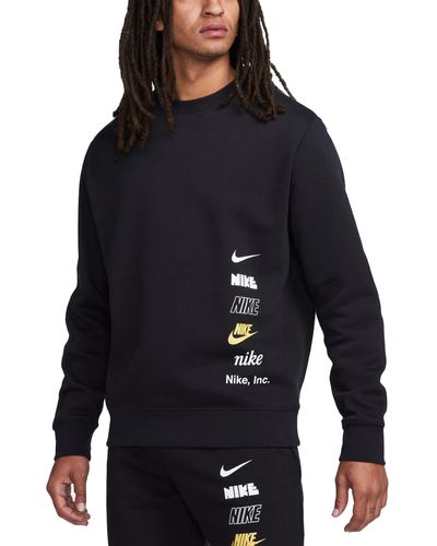 Nike Club Fleece+ Brushed-Back Sweater - Blau