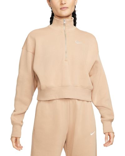 Nike Sportswear Phoenix Fleece Half-Zip Sweater - Natur