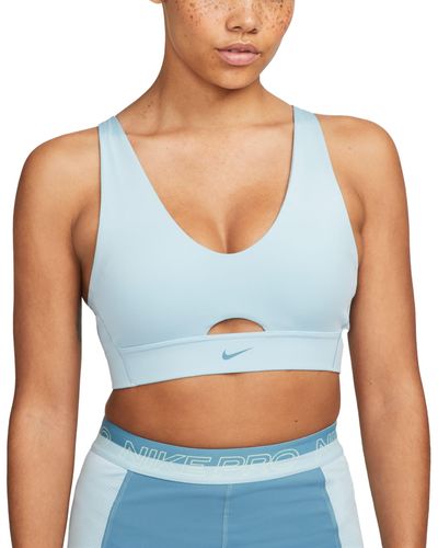 Nike Indy Plunge Cutout Bra - Blau