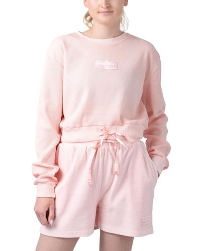 Ellesse Lusso Crop Sweatshirt - Pink