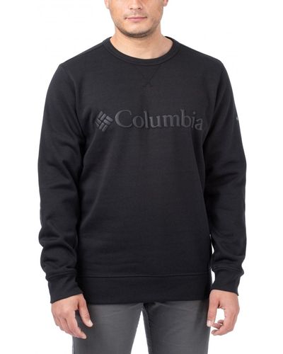 Columbia Sweater Logo Fleece Crew - Schwarz