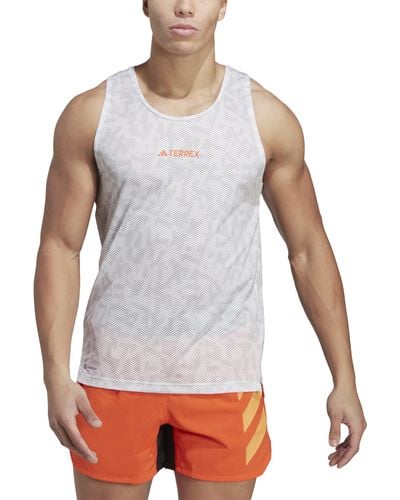 adidas T-Shirt Agravic Trail Running Tanktop - Weiß