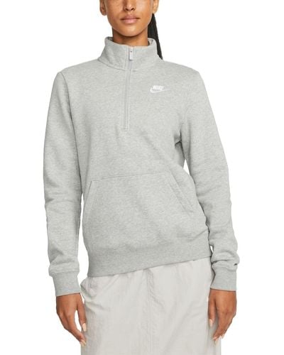 Nike Sportswear Club Fleece Halfzip - Grau