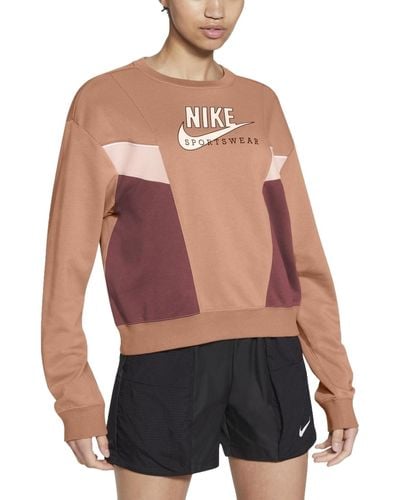Nike Sweater Sportswear Heritage Crew - Rot