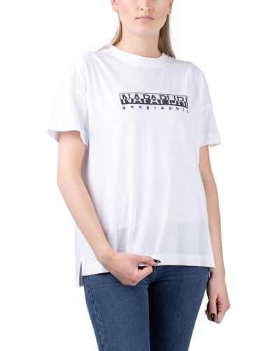 Napapijri Sebel Print Tee - Weiß