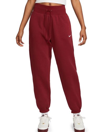 Nike Sportswear Phoenix Fleece Pants - Rot