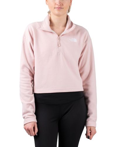 The North Face 100 Glacier Cropped 1⁄4-Zip Sweater - Pink