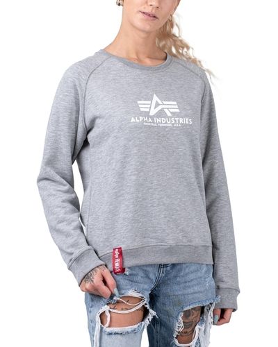 Alpha Industries New Basic Sweater - Grau