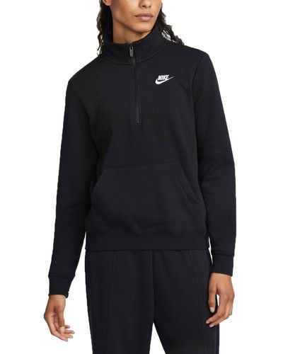 Nike Sweater Sportswear Club Fleece Halfzip - Schwarz