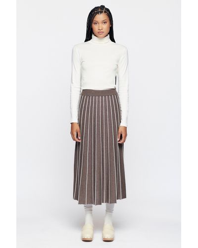 KOTN Fine Knit Skirt - White