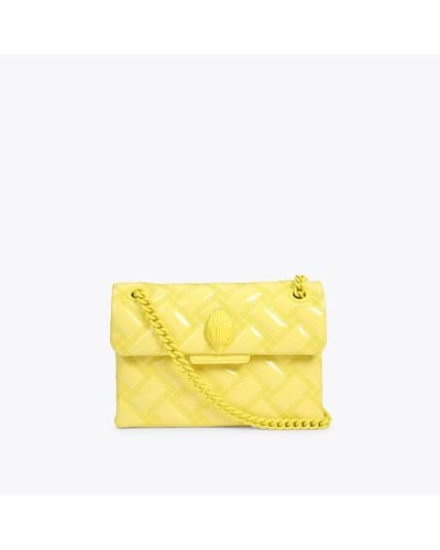 Kurt Geiger Women's Cross Body Bag Patent Leather Drench Kensington - Yellow