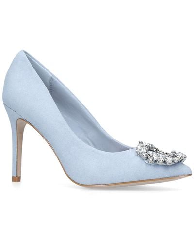 Miss Kg Sally Pale Blue Suede Occasion Heels