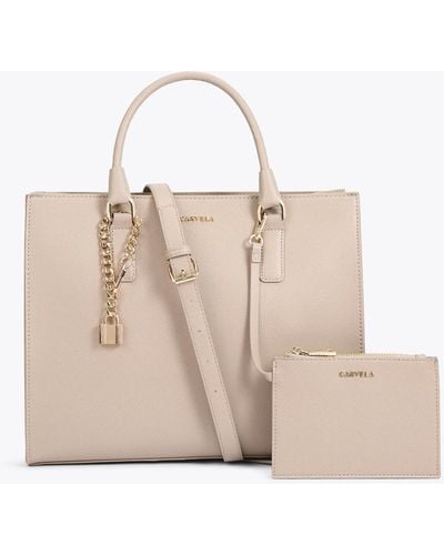 Carvela Kurt Geiger Tote Bag Synthetic Latte - Natural