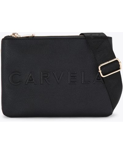 Carvela Kurt Geiger Cross Body Bag Frame Double Pouch - Black