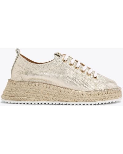 KG by Kurt Geiger Trainers Gold Leather Louise - Natural