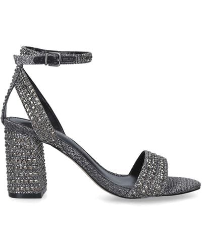 Carvela Kurt Geiger Embellished Block Heel Sandals - Metallic