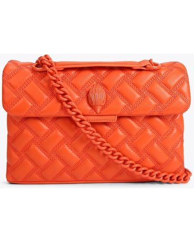 Kurt Geiger Women's Cross Body Bag Leather Kensington Drench - Orange