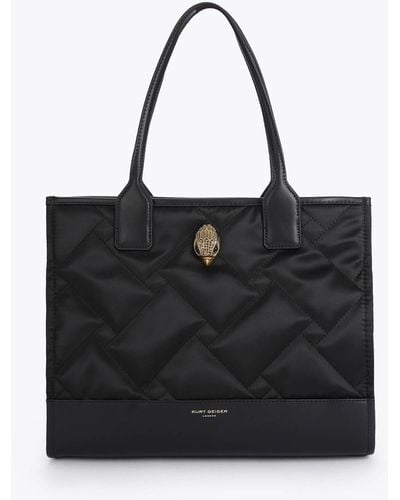 Kurt Geiger Shopper Bag Recycled Nylon Quilted Small - Black