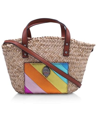 Kurt Geiger Rainbow Kensington Raffia Small Shopper Bag - Multicolour
