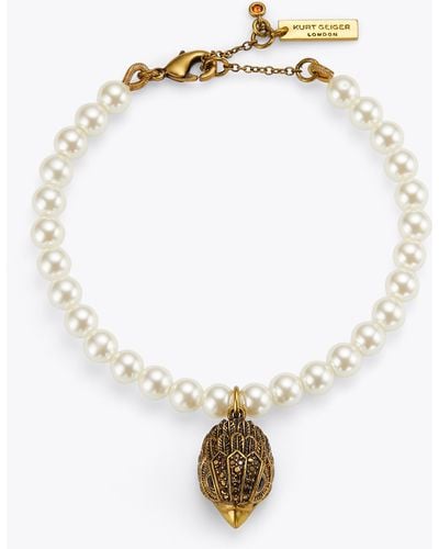 Kurt Geiger Jewellery Bracelet Eagle Pearl - Metallic