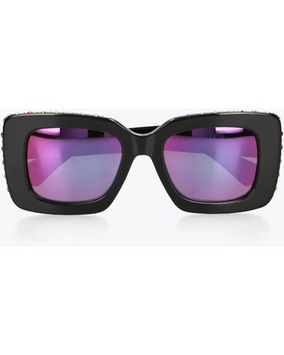 Kurt Geiger Rectangle Shoreditch Sunglasses - Square Sunglasses - Purple