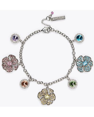 Kurt Geiger Bloom Charm Bracelet - Silver Chain Bracelet - Blue