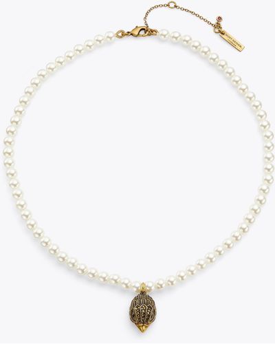 Kurt Geiger Jewellery Brass Eagle Pearl - White