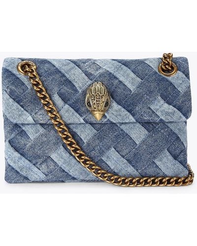 Kurt Geiger Cross Body Bag Fabric Denim Mini Kensington - Blue