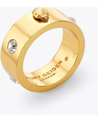 Kurt Geiger Ring Gold Metal Eagle Ring - Metallic