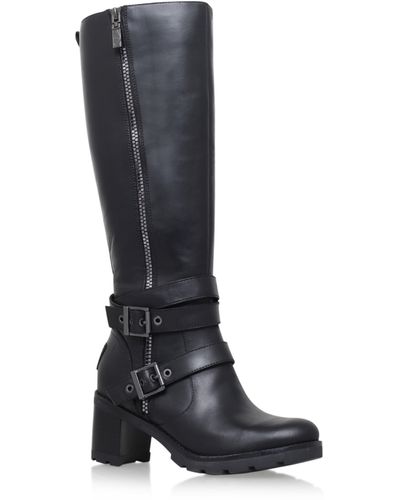 UGG Lana Leather Knee-High Boots - Black