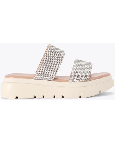 Carvela Kurt Geiger Carvela Sandal Silver Synthetic Krypton - White