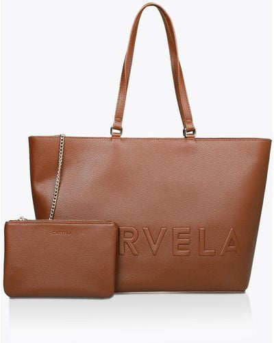 Carvela Kurt Geiger Shopper Bag Synthetic Frame Winged - Brown