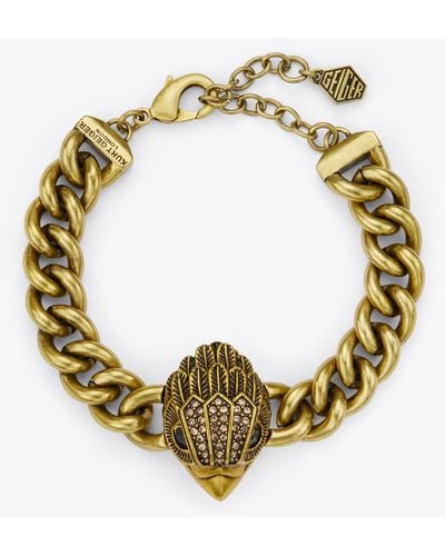 Kurt Geiger Bracelet Gold Xl Eagle Head Chain Chunky - Metallic