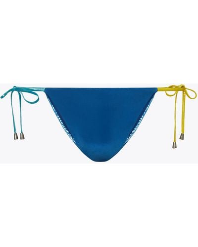 Kurt Geiger Swimwear Bikini Bottom Multi Other Kensington String - Blue