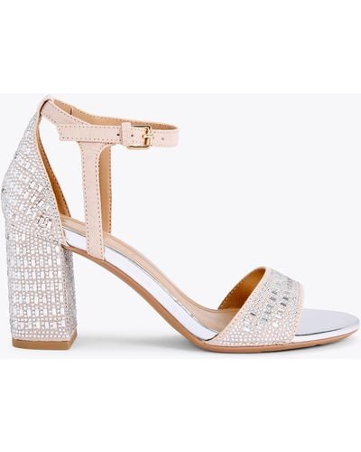 KG by Kurt Geiger 's Heels Silver Fabric Other Faryn Bling - White