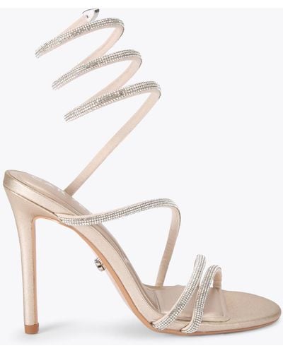 Carvela Kurt Geiger Heel Gold Synthetic Spiral - White