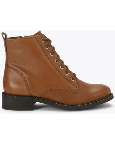 Carvela Kurt Geiger Boots Leather Ankle Spike - Brown