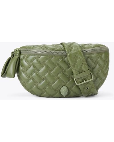 Kurt Geiger Belt Bag Khaki Leather Kensington Drench - Green