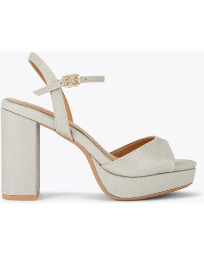 KG by Kurt Geiger Heels Gold Fabric Florence - White