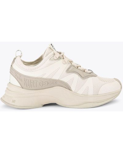 KG by Kurt Geiger Lucy Trainer - White Lace Up Trainer - Natural