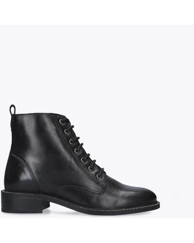 Carvela Kurt Geiger Spike Patent Leather Ankle Boots - Black