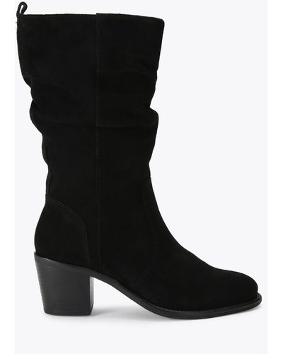 Carvela Kurt Geiger Boots Suede Secil Knee High - Black