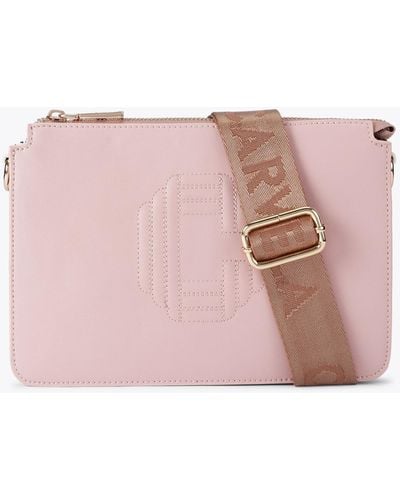 Carvela Kurt Geiger Cross Body Bag Blush Synthetic Icon Triple - Pink