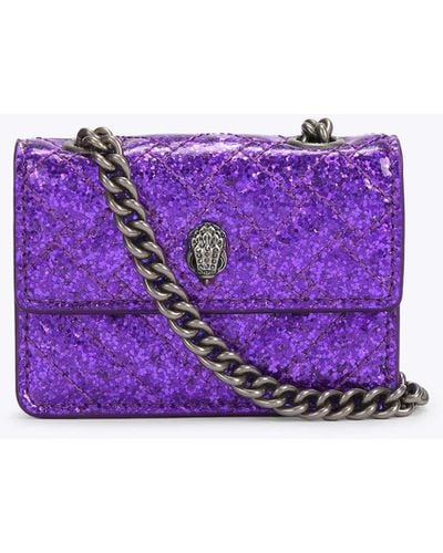 Kurt Geiger Women's Cross Body Bag Micro Glitter Transport For London - Purple