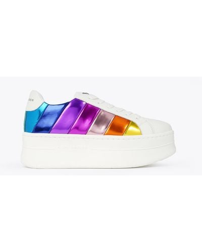Kurt Geiger Trainers Multi Other Leather Laney Pumped - Purple