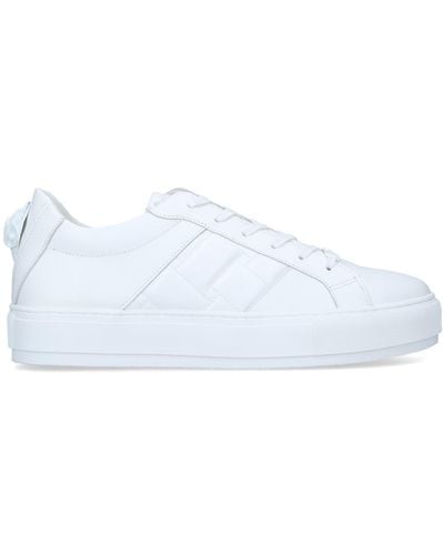 Kurt Geiger Quilted Lace Up Trainers - White